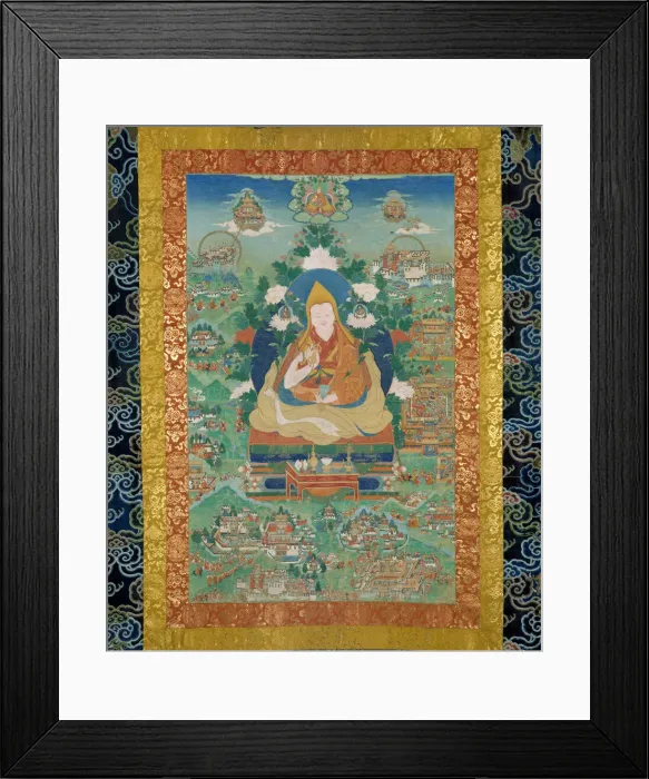Framed Print : Ngawang Lobsang Gyatso (1617-1682), 5th Dalai Lama, 18th century Framed Print : Ngawang Lobsang Gyatso (1617-1682), 5th Dalai Lama, 18th century