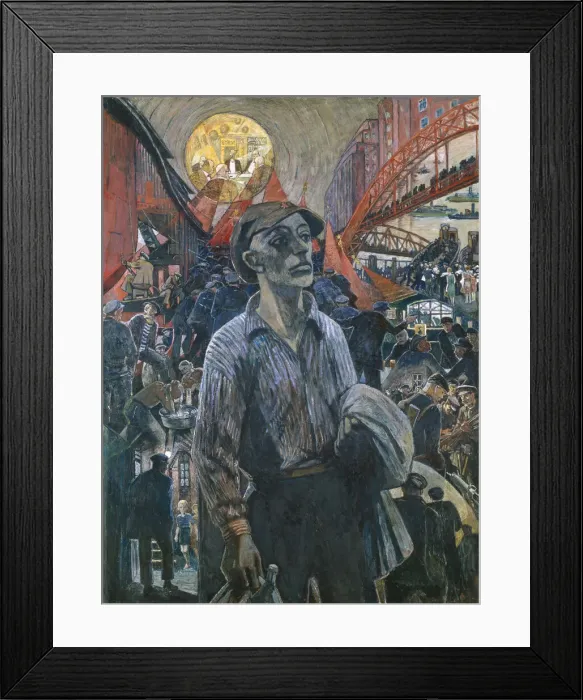 Framed Print : Worker of a Hamburg Shipyard (Hamburg Comrade), 1928. Creator: Vogeler Framed Print : Worker of a Hamburg Shipyard (Hamburg Comrade), 1928. Creator: Vogeler