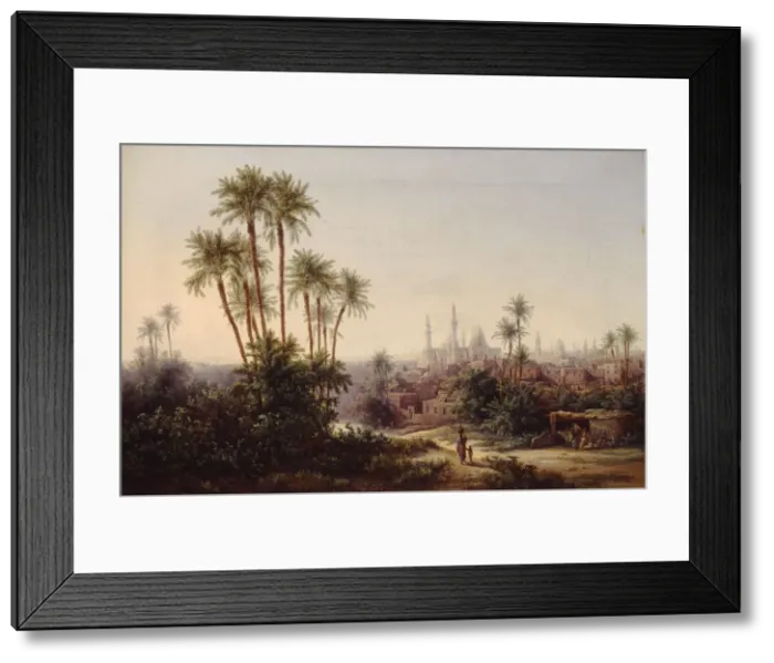 Framed Print : View of Cairo, 1867. Creator: Georgi, Otto (1819-1874) Framed Print : View of Cairo, 1867. Creator: Georgi, Otto (1819-1874)