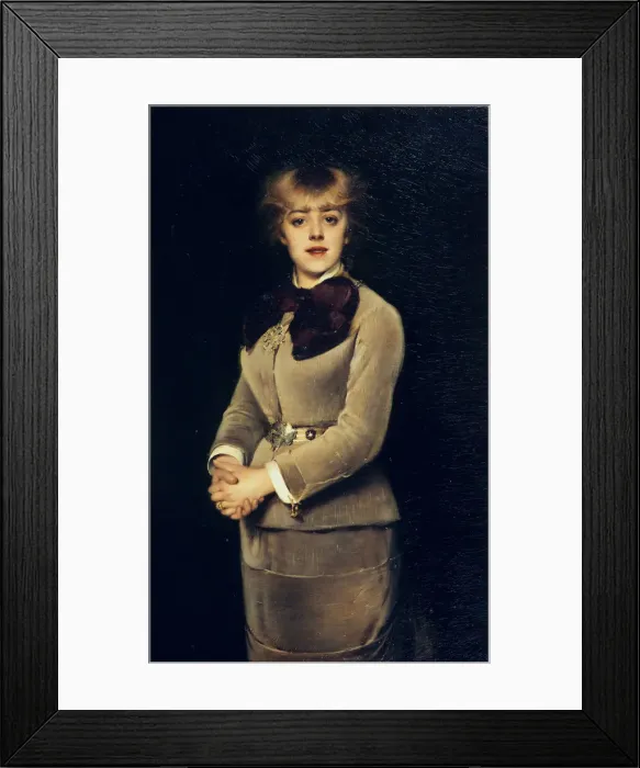 Framed Print : Portrait of the Actress Jeanne Samary, 1879. Creator: Abbema, Louise (1853-1927) Framed Print : Portrait of the Actress Jeanne Samary, 1879. Creator: Abbema, Louise (1853-1927)