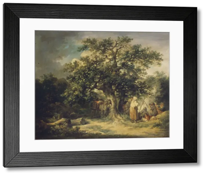 Framed Print : Gypsies, c. 1800. Creator: Morland, George (1736-1804) Framed Print : Gypsies, c. 1800. Creator: Morland, George (1736-1804)