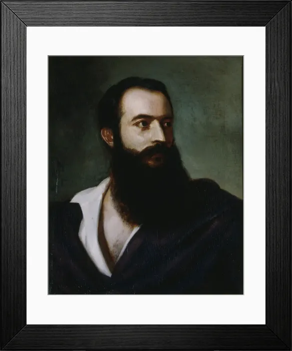 Framed Print : Portrait of Felice Orsini (1819-1858), c. 1858. Creator: Buchheister, Louis (1820-1881) Framed Print : Portrait of Felice Orsini (1819-1858), c. 1858. Creator: Buchheister, Louis (1820-1881)
