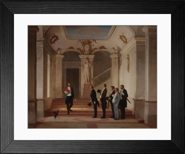 Framed Print : In a department (Appearance of the boss), 1860s. Creator: Pukirev Framed Print : In a department (Appearance of the boss), 1860s. Creator: Pukirev