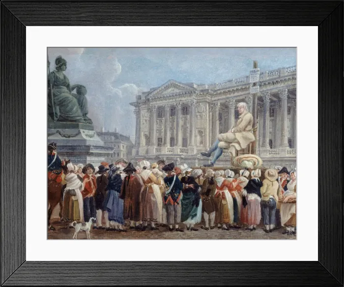 Framed Print : Exposition de Pierre Nicolas Perrin sur la place de la Revolution Framed Print : Exposition de Pierre Nicolas Perrin sur la place de la Revolution