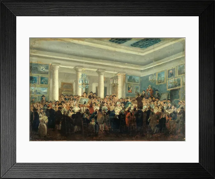 Framed Print : Vente publique de tableaux (Public sale of paintings), c. 1785 Framed Print : Vente publique de tableaux (Public sale of paintings), c. 1785