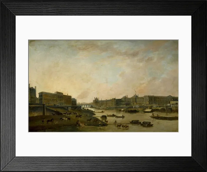 Framed Print : L Hotel de la Monnaie et le Louvre, vus du Pont-Neuf, c. 1800 Framed Print : L Hotel de la Monnaie et le Louvre, vus du Pont-Neuf, c. 1800