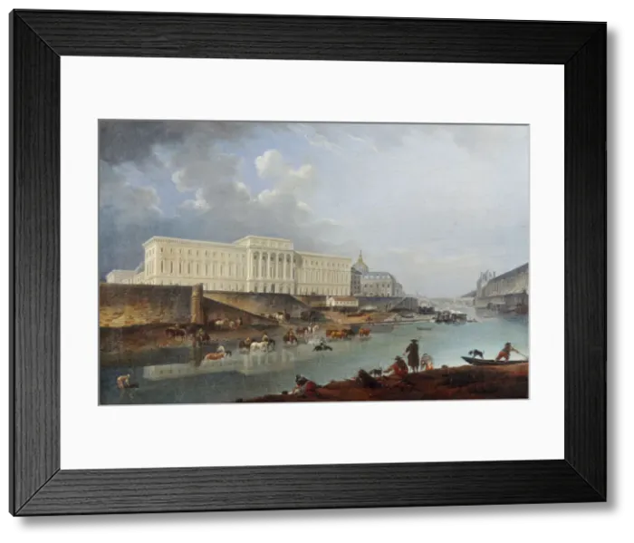 Framed Print : L Hotel de la Monnaie, le quai de Conti et la Seine Framed Print : L Hotel de la Monnaie, le quai de Conti et la Seine