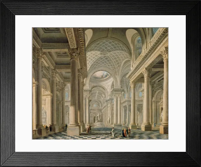 Framed Print : Interior of the L eglise de la Madeleine after the design of the architect Pierre Framed Print : Interior of the L eglise de la Madeleine after the design of the architect Pierre