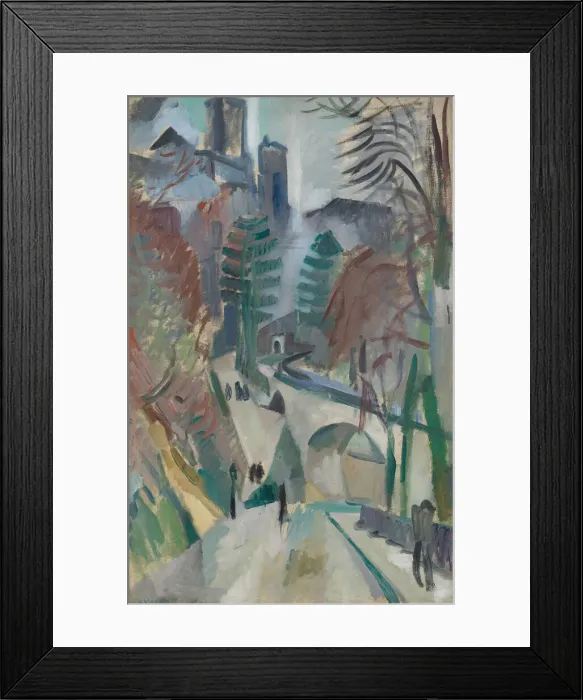 Framed Print : Paysage de Laon, 1912. Creator: Delaunay, Robert (1885-1941) Framed Print : Paysage de Laon, 1912. Creator: Delaunay, Robert (1885-1941)