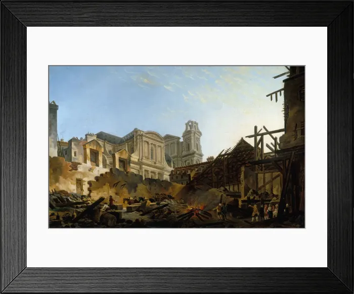 Framed Print : The Foire Saint-Germain after the fire of the night of 16 to 17 March 1762, 1762 Framed Print : The Foire Saint-Germain after the fire of the night of 16 to 17 March 1762, 1762