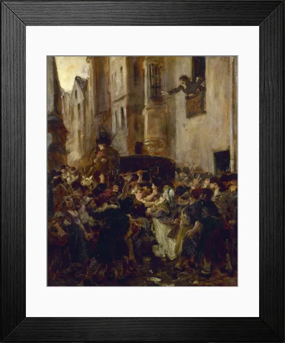Framed Print : The Arrest of Charlotte Corday, c. 1853. Creator: Dehodencq, Alfred (1822-1882) Framed Print : The Arrest of Charlotte Corday, c. 1853. Creator: Dehodencq, Alfred (1822-1882)