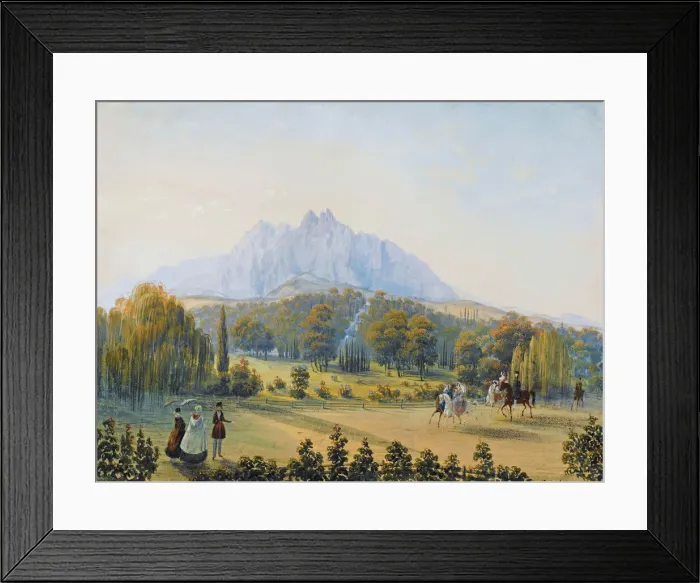 Framed Print : View of Miskhor in the Crimea, 1841-1842. Creator: Bossoli, Carlo (1815-1884) Framed Print : View of Miskhor in the Crimea, 1841-1842. Creator: Bossoli, Carlo (1815-1884)