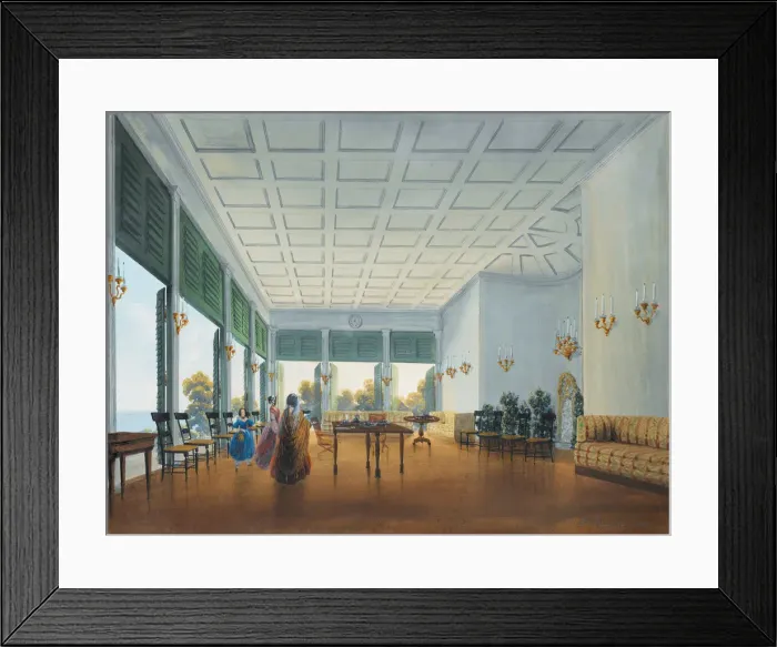 Framed Print : Interior in the Naryshkin Palace of Miskhor, 1841-1842. Creator: Bossoli Framed Print : Interior in the Naryshkin Palace of Miskhor, 1841-1842. Creator: Bossoli