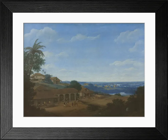 Framed Print : Landscape in Brazil with Sugar Plantation, 1660. Creator: Post, Frans Jansz. (1612-1680) Framed Print : Landscape in Brazil with Sugar Plantation, 1660. Creator: Post, Frans Jansz. (1612-1680)