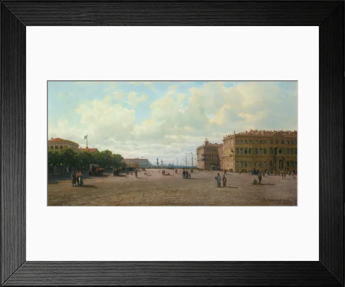 Framed Print : The Palace Square in Saint Petersburg, 1860s. Creator: Vereshchagin Framed Print : The Palace Square in Saint Petersburg, 1860s. Creator: Vereshchagin