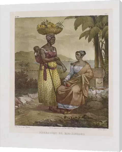 Black women from Rio de Janeiro. From 'Malerische Reise in Brasilien', 1835
