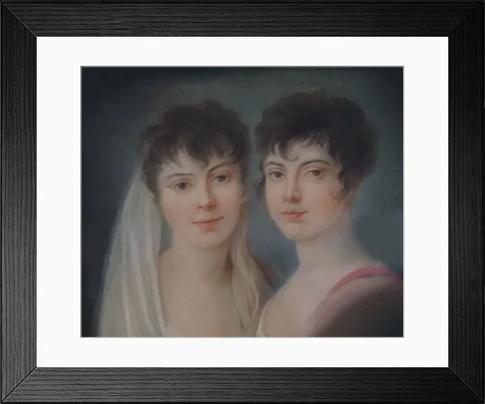 Framed Print : Josephine and Charlotte Brunsvik (Detail), 19th century. Creator: Anonymous Framed Print : Josephine and Charlotte Brunsvik (Detail), 19th century. Creator: Anonymous