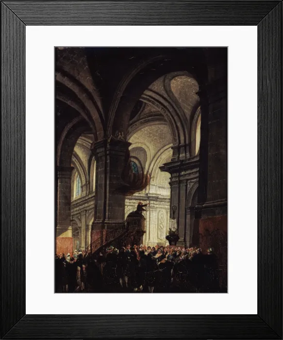 Framed Print : Sermon of a Capuchin in the Church of Saint Roch, 1780. Creator: Demachy Framed Print : Sermon of a Capuchin in the Church of Saint Roch, 1780. Creator: Demachy