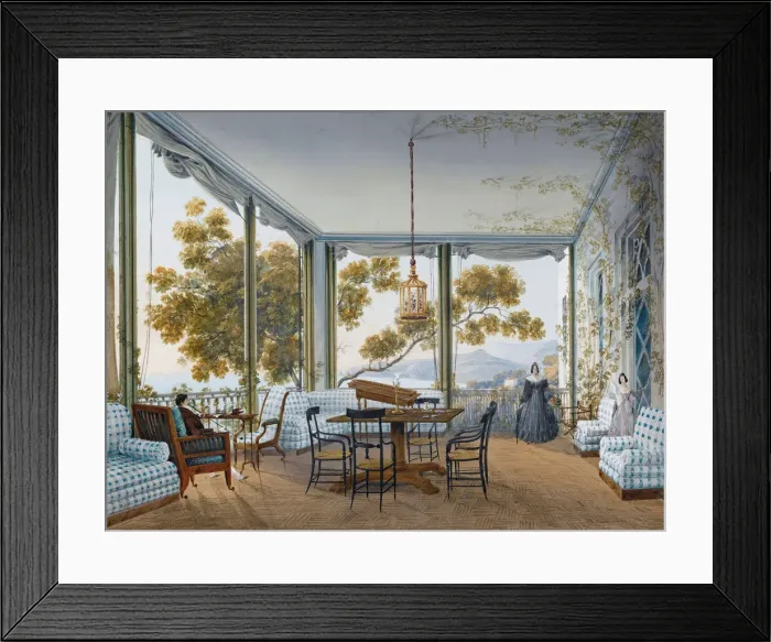 Framed Print : Interior in the Naryshkin Palace of Miskhor, 1841-1842. Creator: Bossoli Framed Print : Interior in the Naryshkin Palace of Miskhor, 1841-1842. Creator: Bossoli