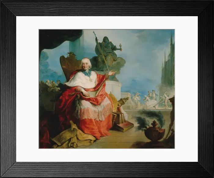 Framed Print : Portrait of Cardinal Louis Antoine de Noailles (1651-1729), 1729. Creator: Anonymous Framed Print : Portrait of Cardinal Louis Antoine de Noailles (1651-1729), 1729. Creator: Anonymous