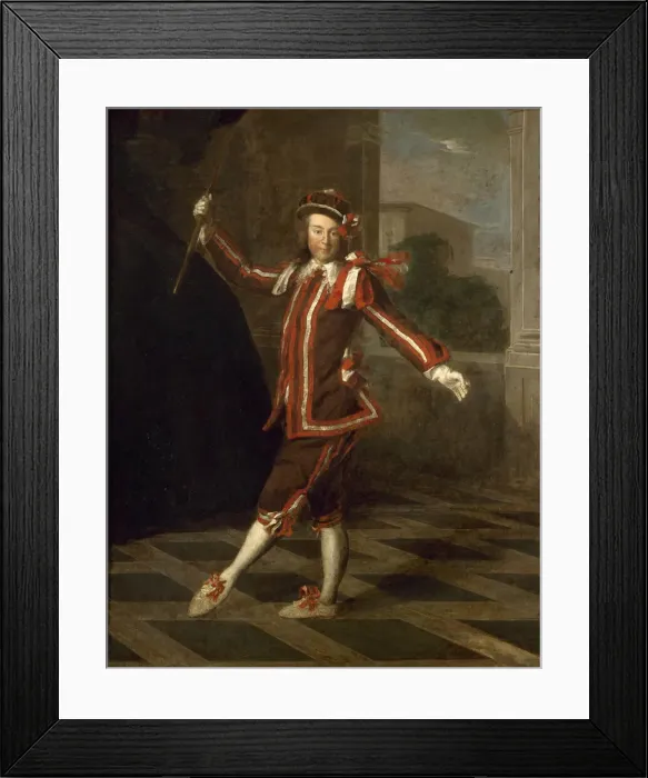 Framed Print : Dancing Mezzetin, ca 1720. Creator: Anonymous Framed Print : Dancing Mezzetin, ca 1720. Creator: Anonymous