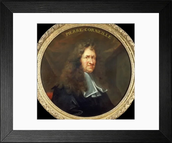 Framed Print : Portrait of Pierre Corneille (1606-1684), c. 1680. Creator: Sicre Framed Print : Portrait of Pierre Corneille (1606-1684), c. 1680. Creator: Sicre