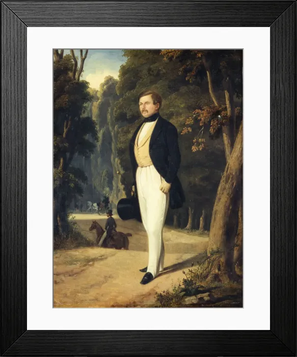 Framed Print : Portrait of Augustin Grisier (1791-1865), c. 1840. Creator: De Dreux, Alfred (1810-1860) Framed Print : Portrait of Augustin Grisier (1791-1865), c. 1840. Creator: De Dreux, Alfred (1810-1860)