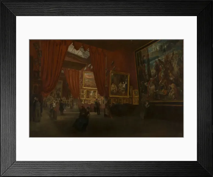 Framed Print : Exhibition of works by Eugene Delacroix, at the Martinet gallery, boulevard des Framed Print : Exhibition of works by Eugene Delacroix, at the Martinet gallery, boulevard des