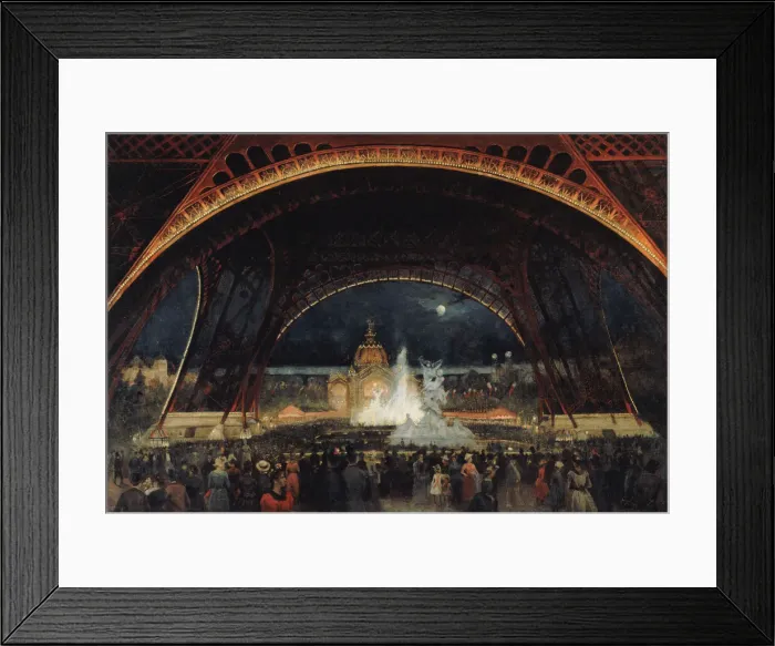 Framed Print : Fete de nuit al Exposition universelle de 1889, sous la tour Eiffel, c. 1889 Framed Print : Fete de nuit al Exposition universelle de 1889, sous la tour Eiffel, c. 1889