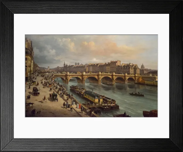 Framed Print : Le Pont-Neuf et la CiteParis 1832, 1832. Creator: Canella, Giuseppe Framed Print : Le Pont-Neuf et la CiteParis 1832, 1832. Creator: Canella, Giuseppe