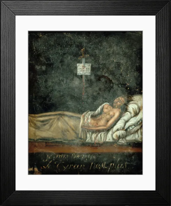 Framed Print : Louis-Michel Le Peletier, Marquis de Saint-Fargeau (1760-1793) on his deathbed, c. 1793 Framed Print : Louis-Michel Le Peletier, Marquis de Saint-Fargeau (1760-1793) on his deathbed, c. 1793