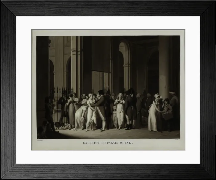 Framed Print : Les Galeries du Palais Royal, 1809. Creator: Boilly, Louis-Leopold (1761-1845) Framed Print : Les Galeries du Palais Royal, 1809. Creator: Boilly, Louis-Leopold (1761-1845)