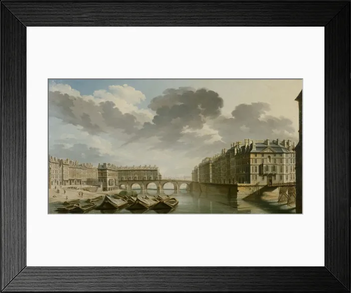 Framed Print : Le Quai des Ormes le pont Marie et l ile Saint-Louis, 1757 Framed Print : Le Quai des Ormes le pont Marie et l ile Saint-Louis, 1757