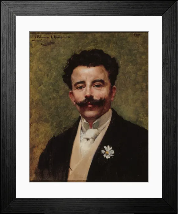 Framed Print : Portrait of Felicien Champsaur (1859-1934), 1901. Creator: Sain Framed Print : Portrait of Felicien Champsaur (1859-1934), 1901. Creator: Sain