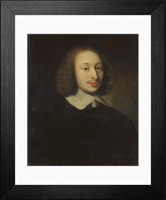Framed Print : Portrait of the philosopher Blaise Pascal (1623-1662), c. 1650. Creator: Anonymous Framed Print : Portrait of the philosopher Blaise Pascal (1623-1662), c. 1650. Creator: Anonymous