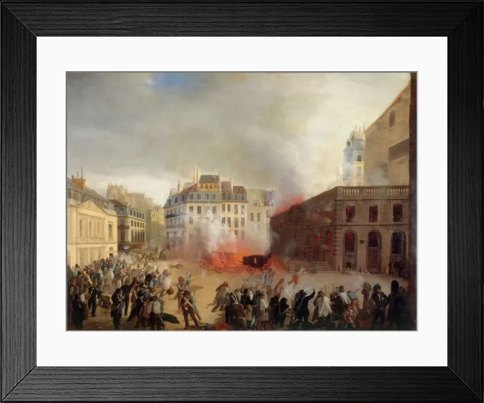 Framed Print : Storming of the Chateau d Eau at the Palais Royal in Paris, 24th February 1848, ca 1848 Framed Print : Storming of the Chateau d Eau at the Palais Royal in Paris, 24th February 1848, ca 1848