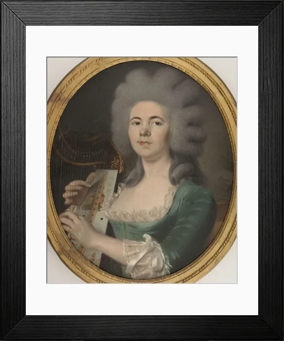 Framed Print : Portrait of Rosalie Dugazon (1755-1821), 1787. Creator: Anonymous Framed Print : Portrait of Rosalie Dugazon (1755-1821), 1787. Creator: Anonymous