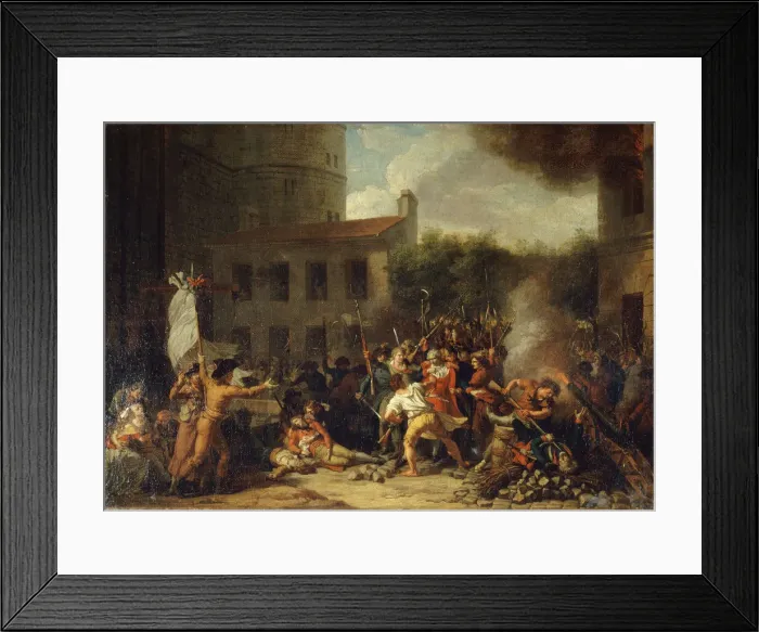 Framed Print : The Storming of the Bastille on 14 July 1789, c. 1793. Creator: Thevenin Framed Print : The Storming of the Bastille on 14 July 1789, c. 1793. Creator: Thevenin
