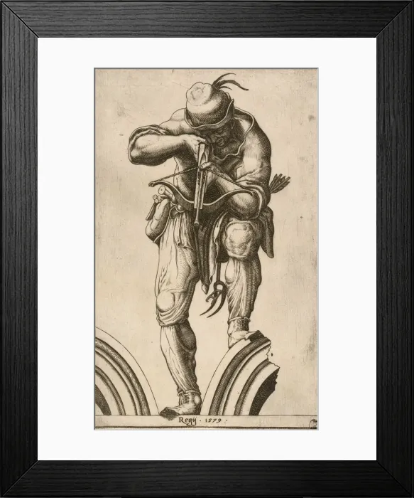 Framed Print : An Archer Shooting a Crossbow, 1579. Creator: Cherubino Alberti Framed Print : An Archer Shooting a Crossbow, 1579. Creator: Cherubino Alberti