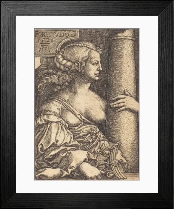 Framed Print : Fortitude, 1528. Creator: Heinrich Aldegrever Framed Print : Fortitude, 1528. Creator: Heinrich Aldegrever