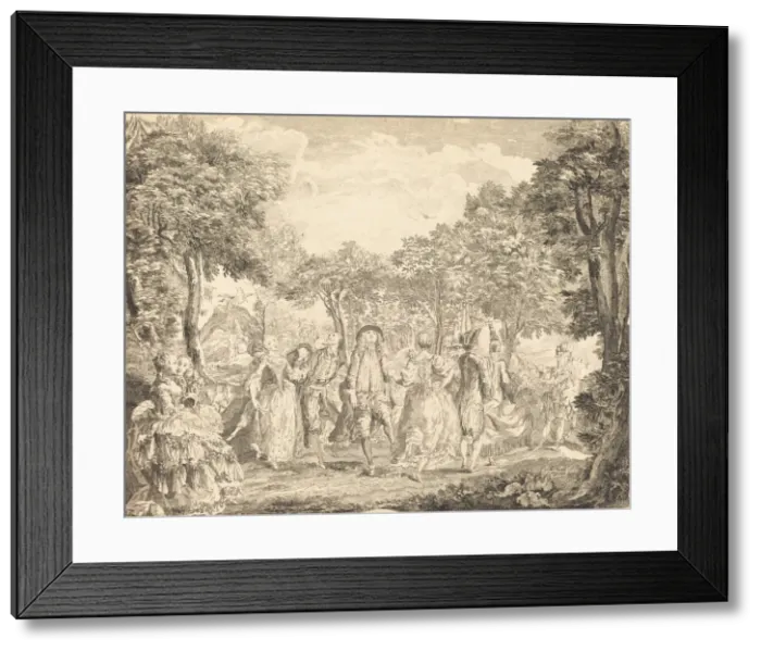 Framed Print : Ballet at the Opera, 1761. Creator: Pierre Francois Basan Framed Print : Ballet at the Opera, 1761. Creator: Pierre Francois Basan