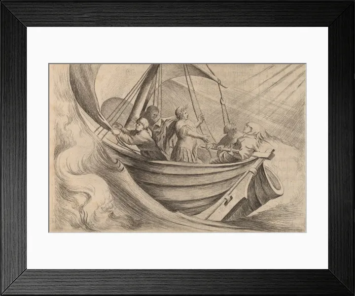 Framed Print : Caesar Crossing Stormy Seas, 1634. Creator: Willem Basse Framed Print : Caesar Crossing Stormy Seas, 1634. Creator: Willem Basse