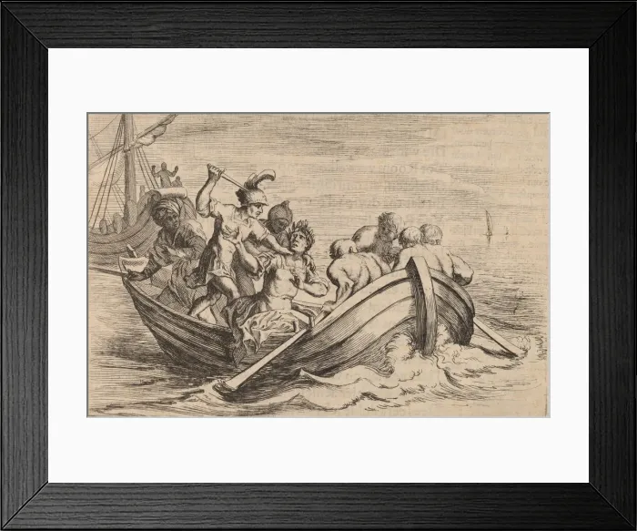 Framed Print : The Stabbing of Pompey, 1634. Creator: Willem Basse