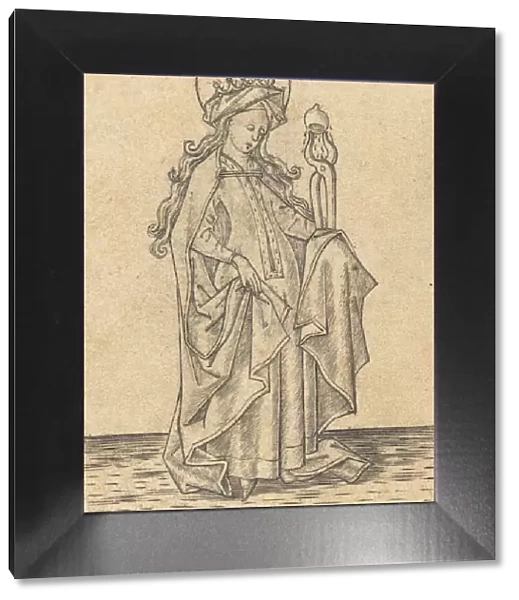 Saint Agatha, c. 1465. Creator: Israhel van Meckenem