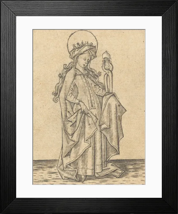 Framed Print : Saint Agatha, c. 1465. Creator: Israhel van Meckenem
