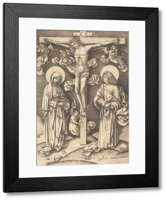 Framed Print : The Crucifixion, c. 1490 / 1500. Creator: Israhel van Meckenem Framed Print : The Crucifixion, c. 1490 / 1500. Creator: Israhel van Meckenem