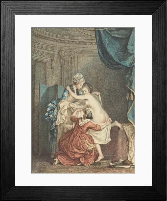 Framed Print : Le bain (The Bath). Creator: Nicolas-Francois Regnault Framed Print : Le bain (The Bath). Creator: Nicolas-Francois Regnault