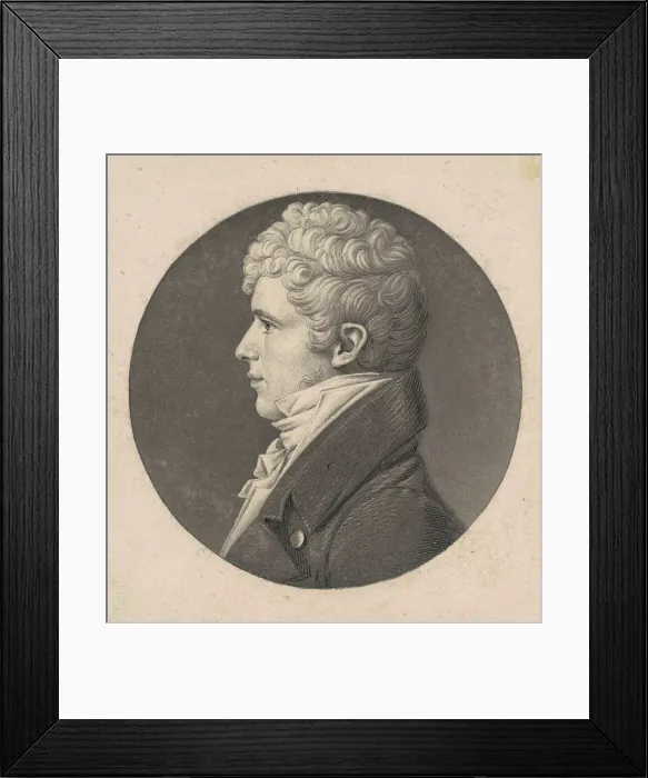 Framed Print : Patrick Gibson, 1808. Creator: Charles Balthazar Julien Fevret de Saint-Memin Framed Print : Patrick Gibson, 1808. Creator: Charles Balthazar Julien Fevret de Saint-Memin