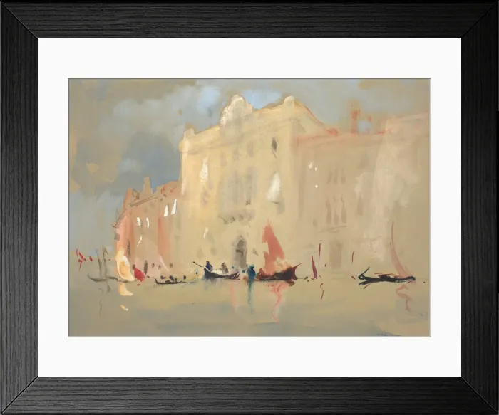 Framed Print : Gondolas Before a Palace on the Grand Canal in Venice. Creator Framed Print : Gondolas Before a Palace on the Grand Canal in Venice. Creator