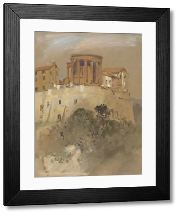 Framed Print : Temple of Vesta at Tivoli. Creator: Hercules Brabazon Brabazon Framed Print : Temple of Vesta at Tivoli. Creator: Hercules Brabazon Brabazon